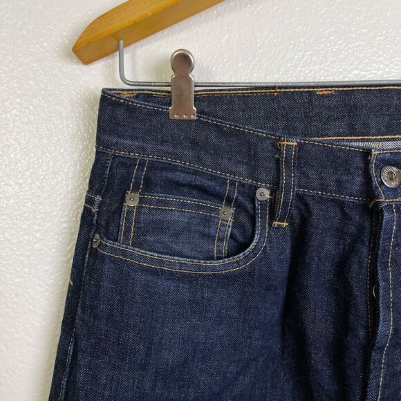 3Sixteen St-101X Slim Tapered Jeans Mens 30 Raw Denim Button Fly *NOT SELVEDGE* - Picture 7 of 11